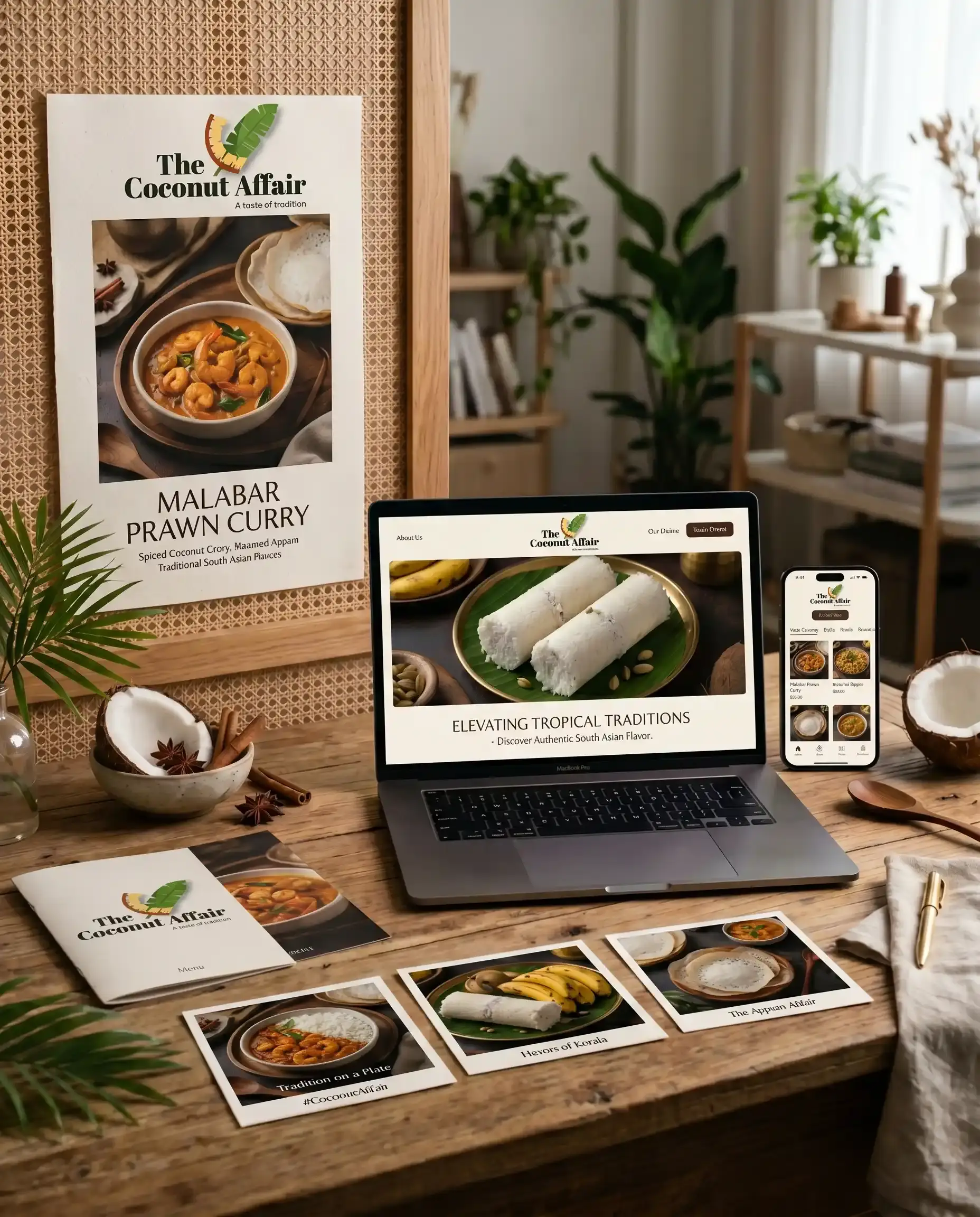 Coconut affair branding mockup